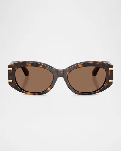 DOLCE & GABBANA DG4502 OVAL ACETATE SUNGLASSES