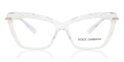 Dolce & Gabbana Dg5025 Faced Stones Women's Glasses, Clear, Size 53 In Neutral