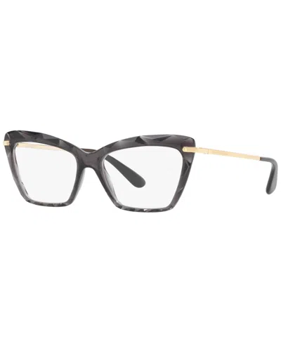 Dolce & Gabbana Dg5025 Unisex Round Eyeglasses In Transparent Gray
