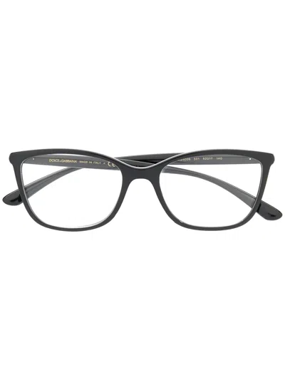 Dolce & Gabbana Dg5026 Rectangular-frame Glasses In Black