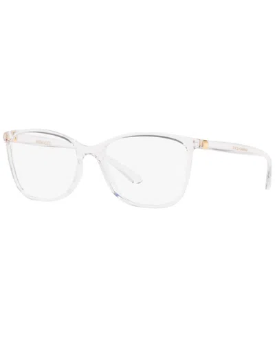 Dolce & Gabbana Dg5026 Women's Rectangle Eyeglasses In Crystal