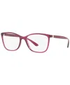 Dolce & Gabbana Dg5026 Women's Rectangle Eyeglasses In Transparent Dark Cherry