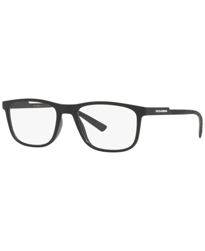 Dolce & Gabbana Dg5062 Men's Rectangle Eyeglasses In Matte Black
