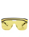 Dolce & Gabbana Dg6162 Shield Black Yellow White Polyamide Sunglasses In Yellow