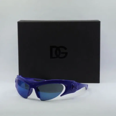 Pre-owned Dolce & Gabbana Dg6192 309455 Blue / Blue Mirror Blue 58-13-120 Sunglasses