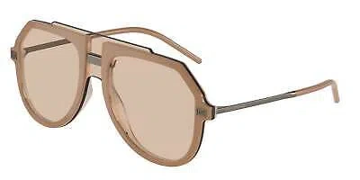 Pre-owned Dolce & Gabbana Dg6195 328493 Beige Light Brown 45 Mm Men's Sunglasses