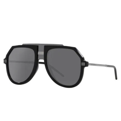 Pre-owned Dolce & Gabbana Dg6195 501/6g Black/gunmetal/gray Mirrored Black 45-10-145 Su... In Grey Mirrored Black
