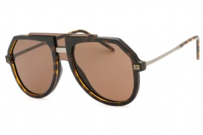 Pre-owned Dolce & Gabbana Dg6195-50273-45 Sunglasses Size 45mm 145mm 01mm Tortoise Men N In Brown