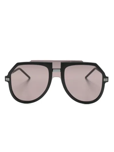 Dolce & Gabbana Dg6195 Pilot-frame Sunglasses In Black