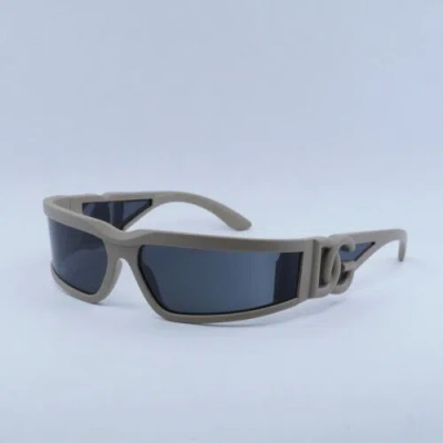 Pre-owned Dolce & Gabbana Dg6198 329287 Rubberized Beige/dark Grey 63-16-130 Sungla... In Gray