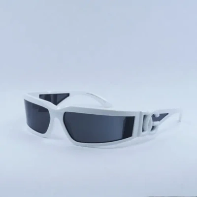 Pre-owned Dolce & Gabbana Dg6198 331287 White/dark Grey 63-16-130 Sunglasses Authentic In Gray