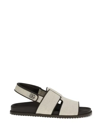 Dolce & Gabbana Dg-detail Sandals In Neutral