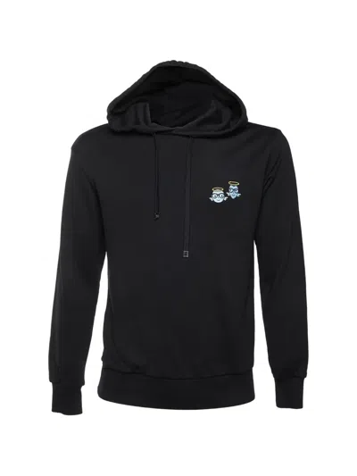 Pre-owned Dolce & Gabbana #dgfamily Embroidered Hoodie In Black