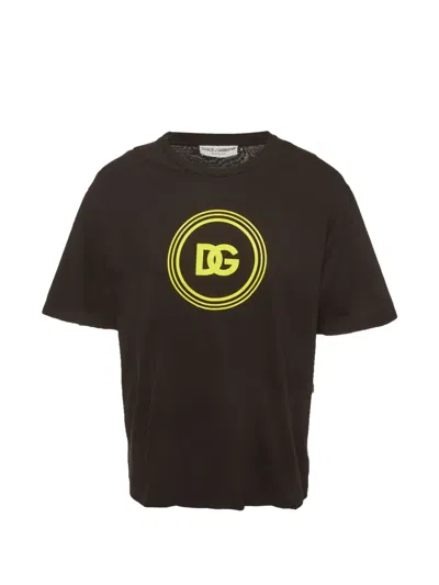 Pre-owned Dolce & Gabbana Dg-logo T-shirt In Black