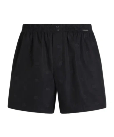 Dolce & Gabbana Dg-pattern Boxers In Black