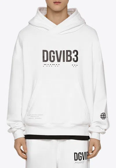 Dolce & Gabbana Dgvib3 Print Hooded Sweatshirt In White