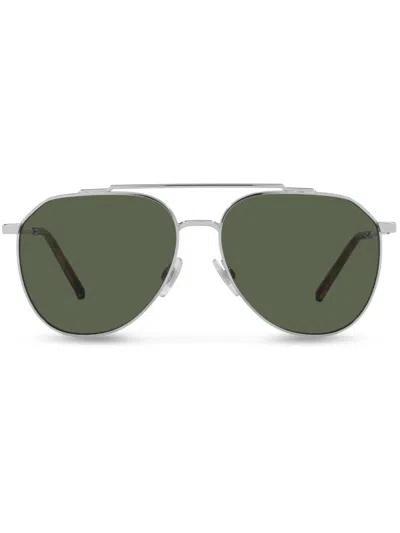 Dolce & Gabbana Diagonal-cut Sunglasses In Grau