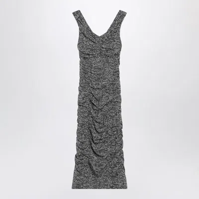 DOLCE & GABBANA DOLCE & GABBANA DIAGONAL PRINT DRESS IN BLEND