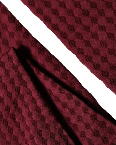Dolce & Gabbana Diamond-patterned Nylon Fishnet Pantyhose In Burgundy