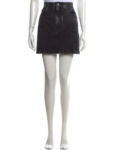 Pre-owned Dolce & Gabbana Distressed Accents Mini Skirt In Black