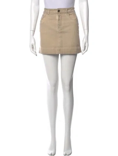 Pre-owned Dolce & Gabbana Distressed Accents Mini Skirt In Neutral