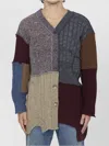 Dolce & Gabbana Patchwork Distressed Cardigan In Multi