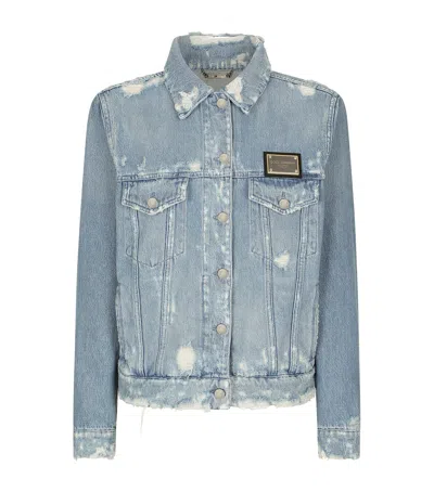 DOLCE & GABBANA DISTRESSED DENIM JACKET