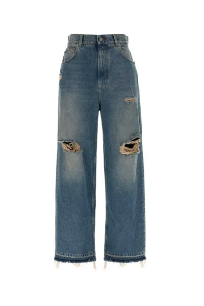Dolce & Gabbana Distressed Denim Jeans In Blue