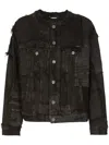 Dolce & Gabbana Jeansjacke Im Distressed-look In Black