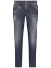 Dolce & Gabbana Distressed-effect Skinny Jeans In Blue