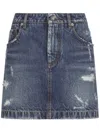 Dolce & Gabbana Blue Jeans Skirt In Blue