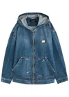 Dolce & Gabbana Jacket Hooded Front Pockets In Blue