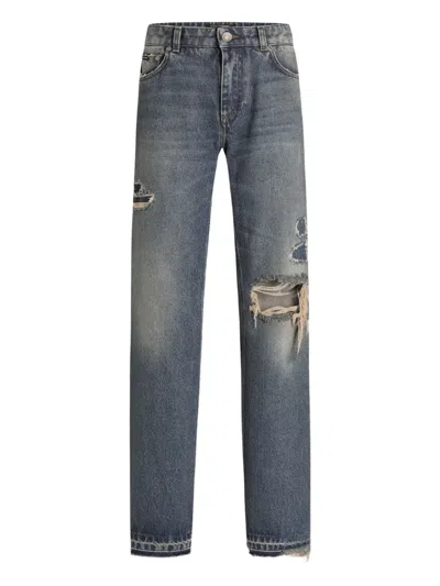 Dolce & Gabbana Distressed Jeans In Blue