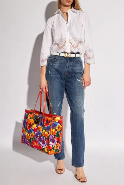 Dolce & Gabbana Distressed Jeans In Blue