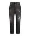 Dolce & Gabbana Straight-leg Distressed Effect Jeans Clothing In Black
