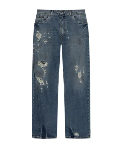 Dolce & Gabbana Wide-leg Jeans In Blue