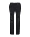 Dolce & Gabbana Distressed-effect Straight-leg Jeans In Black