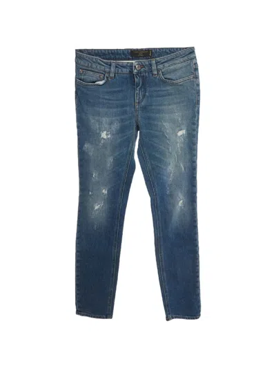 Pre-owned Dolce & Gabbana Distressed Skinny Jeans In Blue