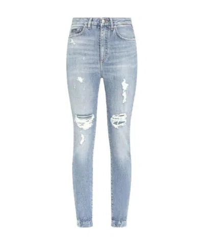 DOLCE & GABBANA DOLCE  GABBANA AUDREY DISTRESSED SKINNY JEANS