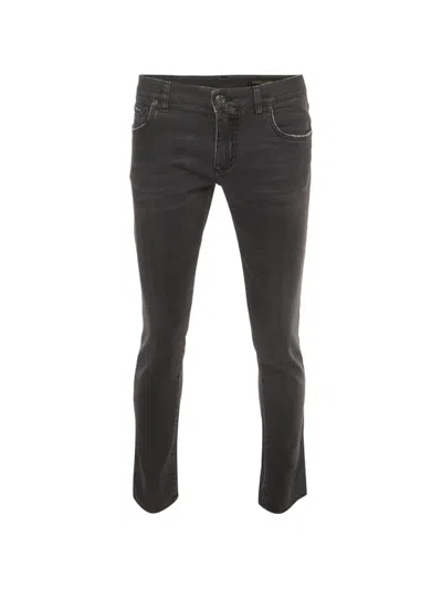 Pre-owned Dolce & Gabbana Distressed Skinny Jeans In Grey