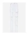 Dolce & Gabbana Destroyed-effect Cotton Denim 5-pocket High-rise Jeans In White