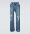 Dolce & Gabbana Blue Wide-leg Jeans In Blue