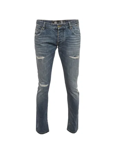 Pre-owned Dolce & Gabbana Distressed-details Denim Jeans In Blue