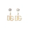 Dolce & Gabbana Crystal-embellished Logo Drop Earrings In Not Applicable