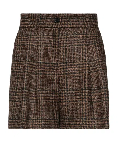 Dolce & Gabbana Divided Skirt Shorts In Brown