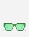 Dolce & Gabbana Dna Logo Sunglasses In Green