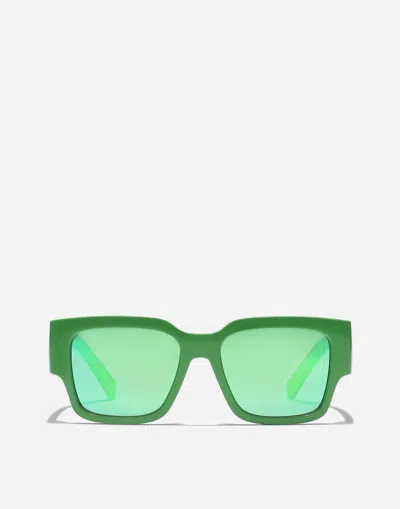 Dolce & Gabbana نظارة شمسية بشعار Dna In Green