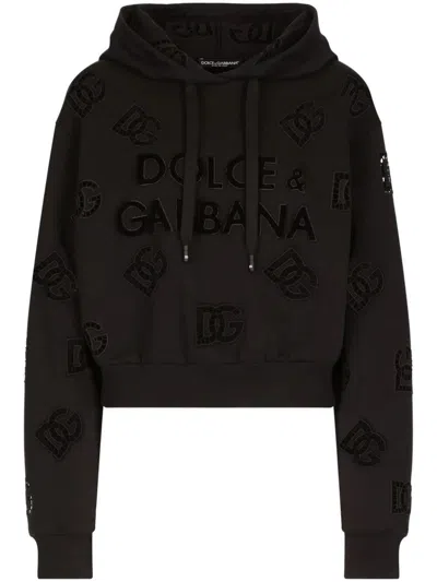 Dolce & Gabbana `dna` Hoodie In Black  