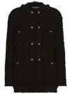 Dolce & Gabbana Single Breasted Rush Stitch Jacket In Black  