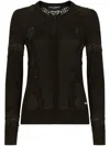 Dolce & Gabbana Black Cashmere Lace Cardigan Sweater In Black